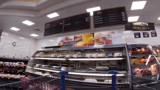 Augusta Usa Walmart Buurt Markt Interieur Deel Van Bakkerij Delicatessenwinkel — Stockvideo