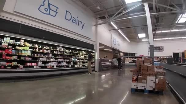 Augusta Usa Walmart Supercenter Interior Pan Worker Wearing Face Mask — 비디오