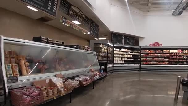 Augusta Usa Walmart Supercenter Interior Pan Deli Department — Stock Video