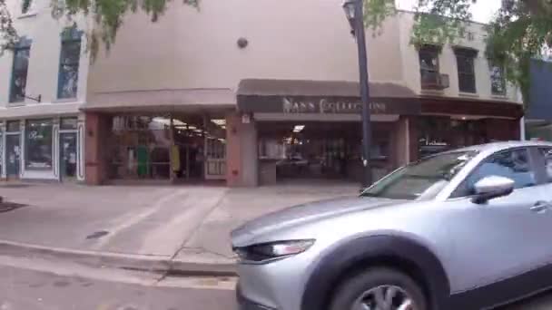 Augusta Usa Vintage Downtown Augusta Georgia Pessoas Livre Carros — Vídeo de Stock