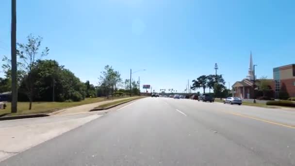 Augusta Usa Pov Fpv View Traffic Rear Camera Lane Change — Stockvideo