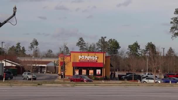Augusta Usa Distant View Popeyes Fried 레스토랑 — 비디오