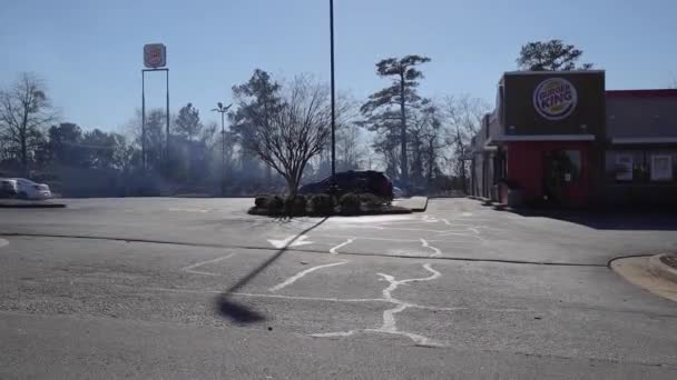 Augusta Usa Burger King Fast Food Restaurant Smoke Air Belair — Αρχείο Βίντεο