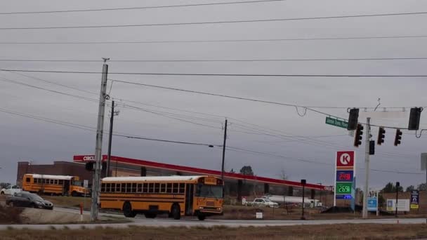 Augusta Usa Pan File Coni Avvertimento Costruzione Autostrade Arancioni Bianche — Video Stock