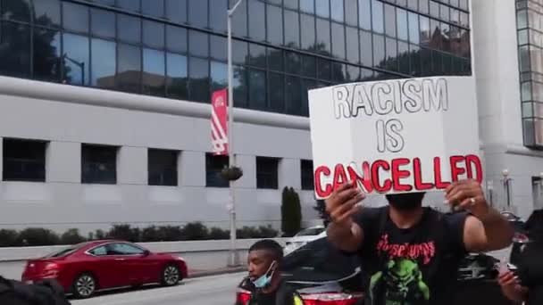 Atlanta Usa Atlanta Proteste George Floyd Breonna Taylor Proteste Gegen — Stockvideo