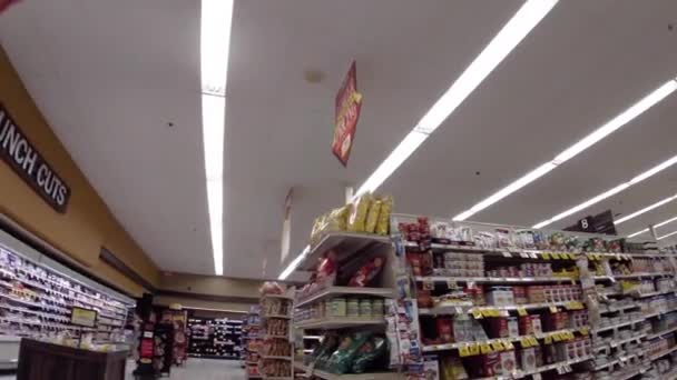 Wrens Usa Ingles Retail Grocery Store Interior Ulička Značky Kávu — Stock video