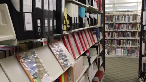 Columbia County Usa Columbia County Public Library Pan Books Shelves — стокове відео