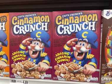 Columbia County, Ga USA - 01 28 25: Market mısır gevreği gevreği çıtır çıtır