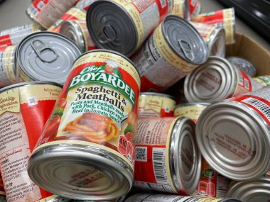 Columbia County, Ga USA - 028 25: Şef Boyardee konserve makarna gösterisi