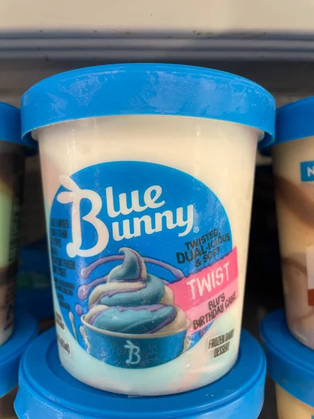 Columbia County, Ga USA - 02 01: 25: Market içi Blue Bunny dondurmalı doğum günü pastası