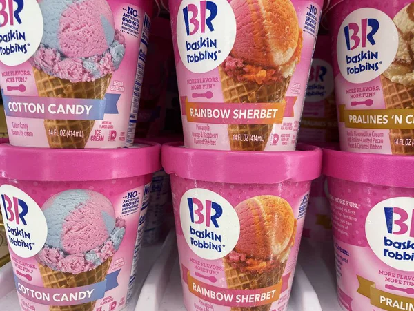 Columbia County, Ga USA - 02 01: 25: Market içi Baskin Robbins dondurma çeşitliliği