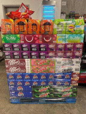 Columbia County, Ga USA - 02 05: 25: Marketin iç dağıtım Pepsi ürünleri