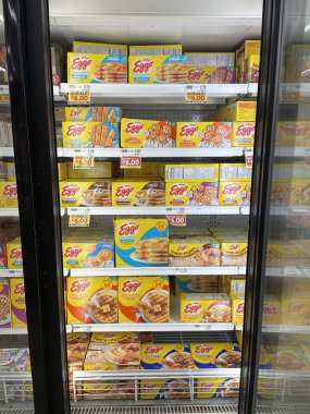 Columbia County, Ga USA - 02 06: 25: Marketin içi dondurulmuş gıdalar kahvaltı waffle 'ı