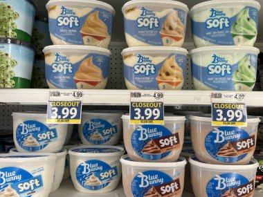 Columbia County, Ga USA - 02 06: 25: Market içi Blue Bunny dondurma çeşidi
