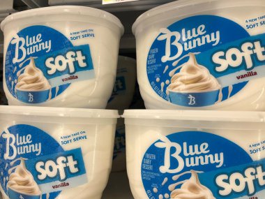 Columbia County, Ga USA - 02 06: 25: Market içi Mavi Tavşan dondurması Vanilya