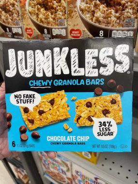 Burke County, GA USA - 03 11: 25: Market Junkless granola çikolataları