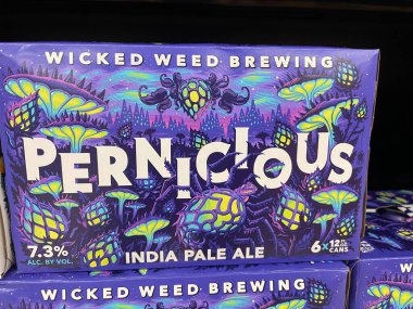 Warrenton, SC USA - 06 10 25: Market Wicked Weed Brewing Twist India Ale