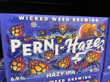 Warrenton, SC USA - 06 10 25: Market Wicked Weed Brewing Puslu IPA