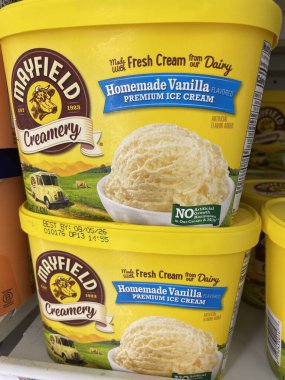 Warrenton, SC USA - 06: 27 27 25: Market Mayfield Dondurma Ev Yapımı Vanilya