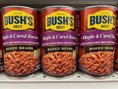 Warrenton, SC USA - 07 02: 25: Bakkal Bush 'un konserve fasulye akçaağacı ve Tedavi