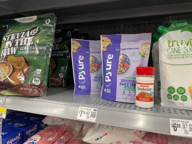Waynesboro, Ga USA - 02 10 10 25: Walmart perakende mağazası suni tatlandırıcısı Pyure Stevia
