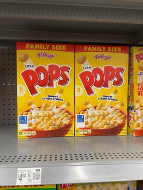 Kuzey Augusta, SC USA - 03: 22 25: Walmart Kelloggs Mısır gevreği ve fiyat