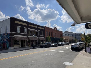 Lakeland, Fla USA - 128 28 25: Lakeland şehir merkezi Bulutlu bir gün