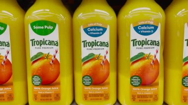 Warrenton, Ga USA - 04: 15: Tropicana Portakal Suyu çeşitliliği