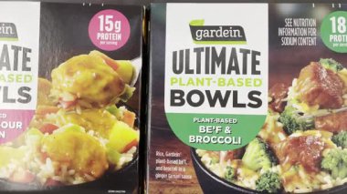 Warrenton, SC USA - 03 10 25: Food Lion market Gardien kahvaltı kasesi 18 gram protein 