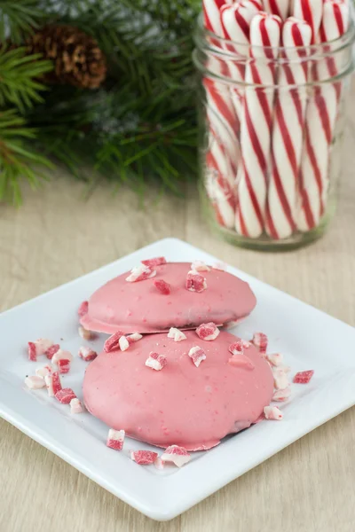 Chocolate Peppermint Cookies — Stock Photo, Image