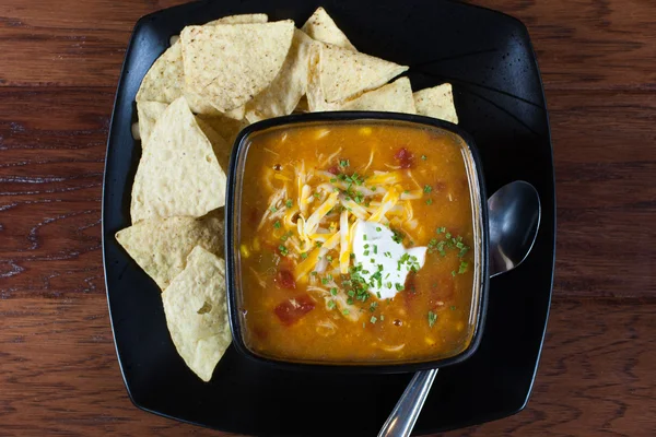 Chicken Enchilada Soup — Stock Image Chicken Enchilada Soup Royalty Free Stock Images