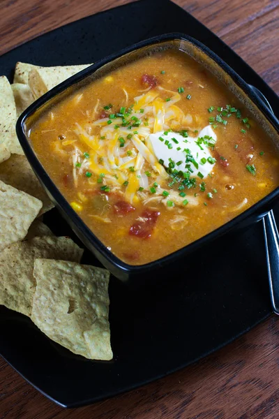 Chicken Enchilada Soup — Stock Image Chicken Enchilada Soup Stock Photo