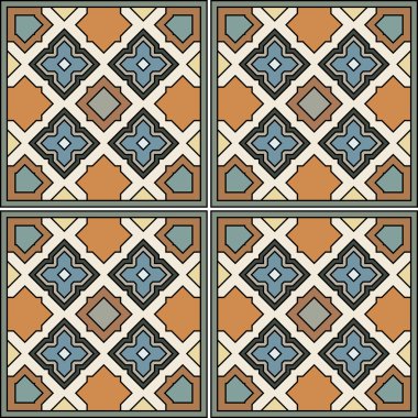 Vektör sorunsuz süs döşeme arka planı. İtalyan tarzı. Parlak illüstrasyon.