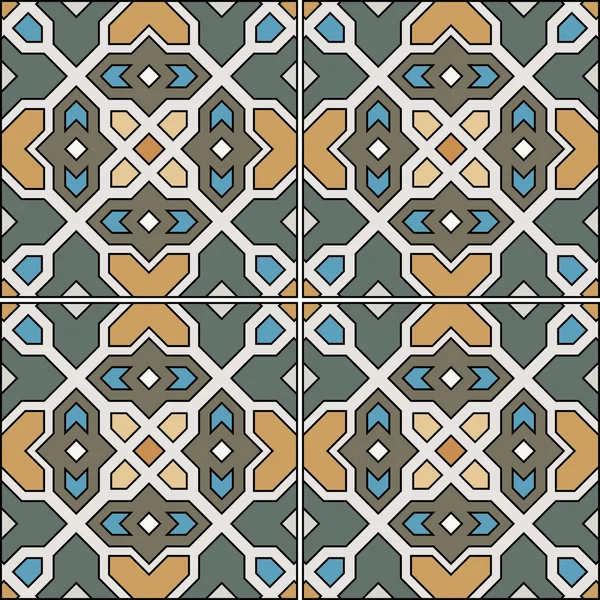 Hermosa inconsútil azulejo ornamental fondo vector ilustración — Vector de stock