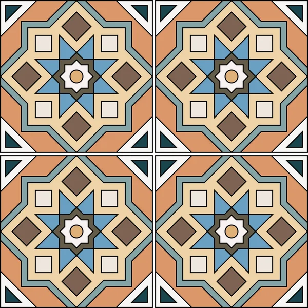 Hermosa inconsútil azulejo ornamental fondo vector ilustración — Vector de stock