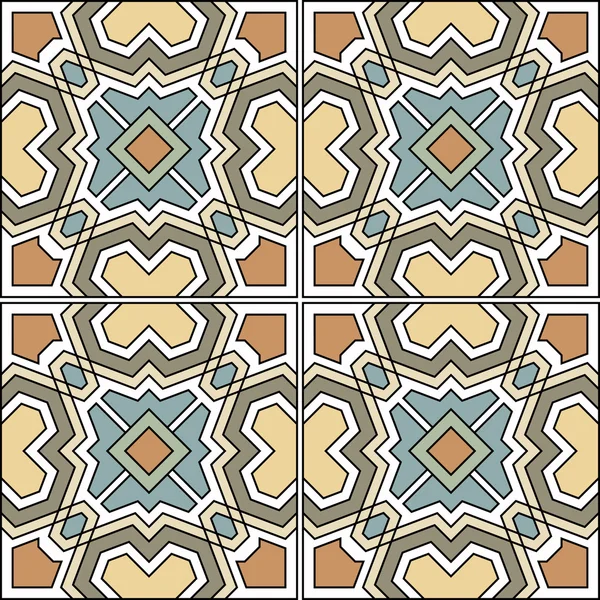 Azulejos portugueses patrón sin costura. Fondo vintage . — Vector de stock