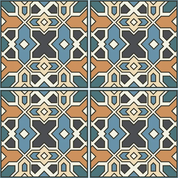 Красивая бесшовная векторная иллюстрация декоративной плитки — стоковый вектор