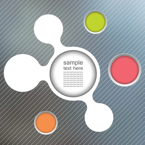 İş Infographic şablonları bağlı metaballs ile