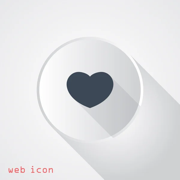 Herz-Symbol, Herz-Symbol-Vektor, Herz-Symbol-Abbildung, Herz-Symbol-Web — Stockvektor