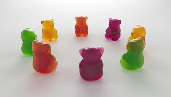 Jelly Gummy Bears. Gomme de fruits bonbons — Photo