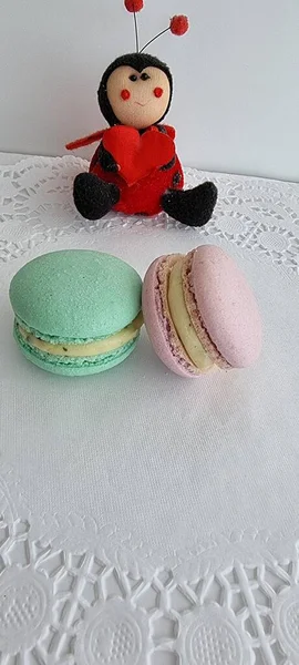 Macarons Dessert Pour Fond Gros Plan — Photo