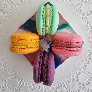 yakın plan için tatlı badem kurabiyeleri