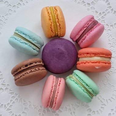 yakın plan için tatlı badem kurabiyeleri