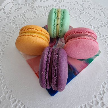 yakın plan için tatlı badem kurabiyeleri