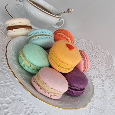 yakın plan için tatlı badem kurabiyeleri