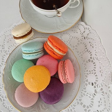 yakın plan için tatlı badem kurabiyeleri