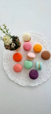 yakın plan için tatlı badem kurabiyeleri