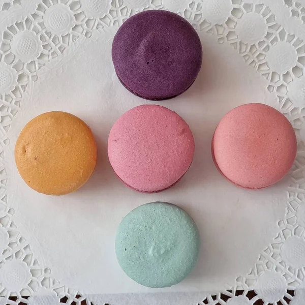 Macarons Dessert Pour Fond Gros Plan — Photo