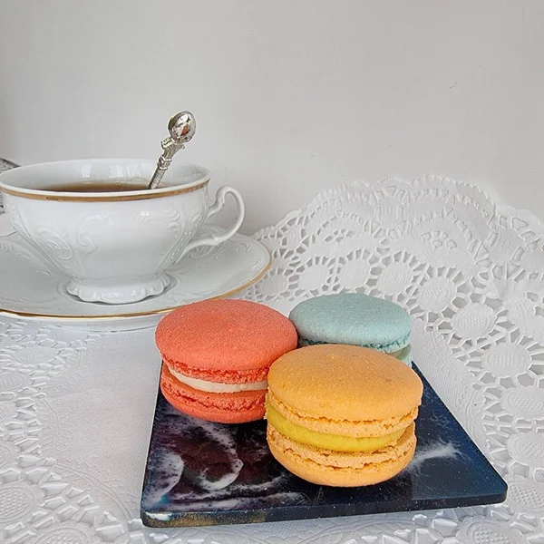 yakın plan için tatlı badem kurabiyeleri