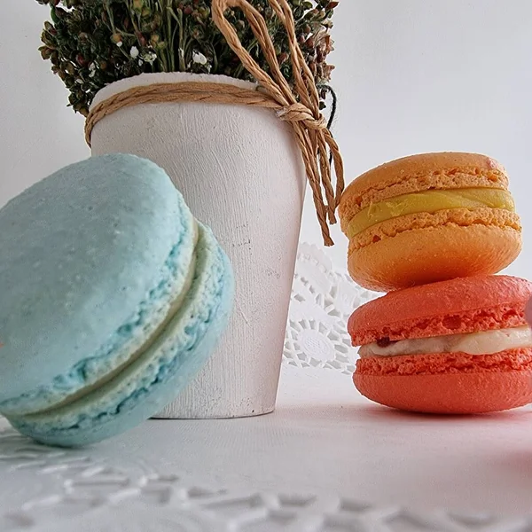 yakın plan için tatlı badem kurabiyeleri